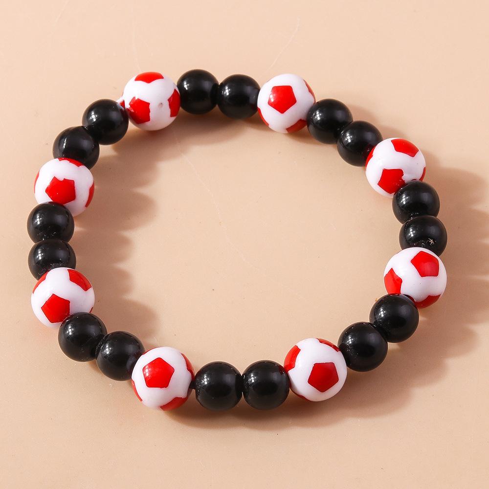 Fashionable and Popular Men Soccer Beaded Bracelet for Jewelry Gift and for a Stylish Look