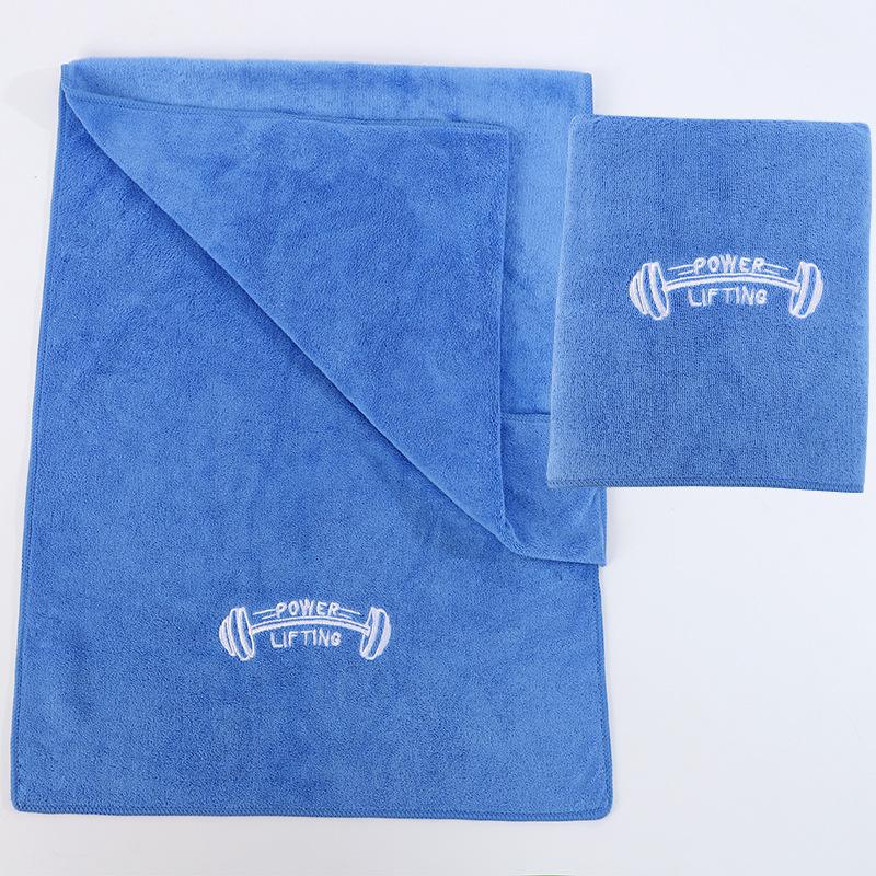 2Pcs Quick Dry Microfiber Sports Towel Highly Absorbent Gym Fitness Sweat Towels 2pcs(40x95cm) синий