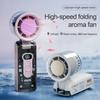 Hot 2025 3600mAh Mini High Wind Power Handheld Fan Aromatherapy Portable Fan USB Rechargeable Outdoor Turbo Fan Air Conditioner