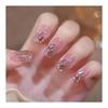 Nail Tips, Short and Attractive, 3D, Easy To Apply, Reusable, False Nails, 24 Pieces, Spring/summer Trend, Butterfly Nail Stickers, Hands, Nail Art,