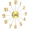 Wall Clock Metal 50 Cm Golden