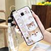 Soft Case Protective Phone Case For Samsung Galaxy J510/J5 2016/J5108 Wrist Strap Cartoon Cute Back Cover Silicone Ring