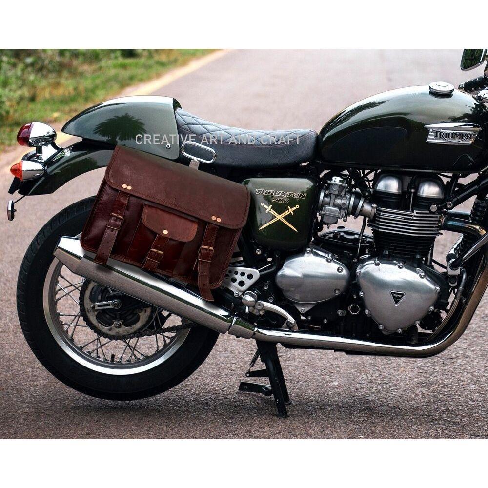 Кожаная седельная сумка Сумки-корзины для Royal Enfield Новые классические боковые сумки 2