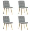 VidaXL Dining Chairs Set of 4 Light Grey Fabric 3315191