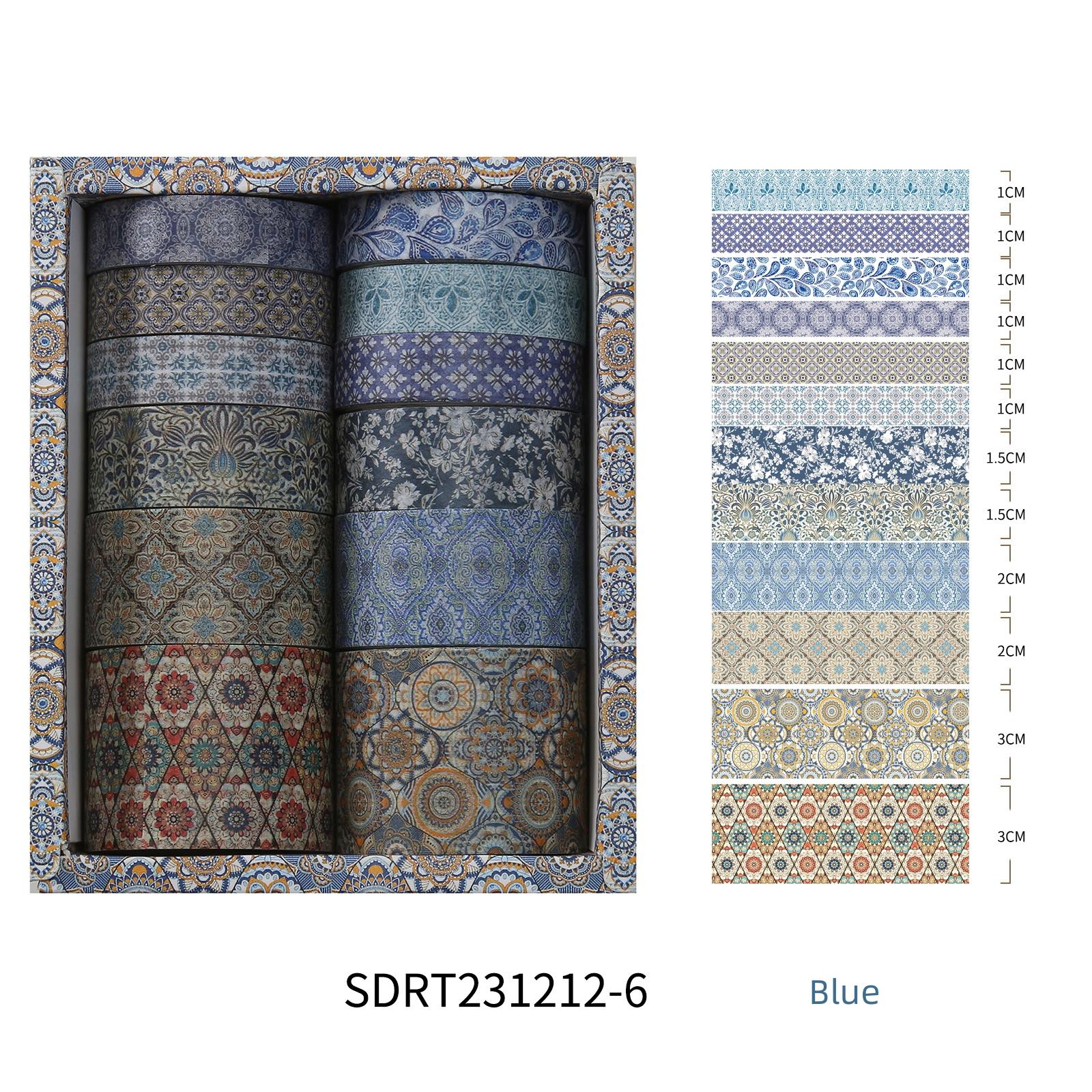 

12 шт. экзотические очаровательные бумажные ленты васи, набор ретро цветочных клейких маскирующих лент, декоративные наклейки, дневник, сделай сам