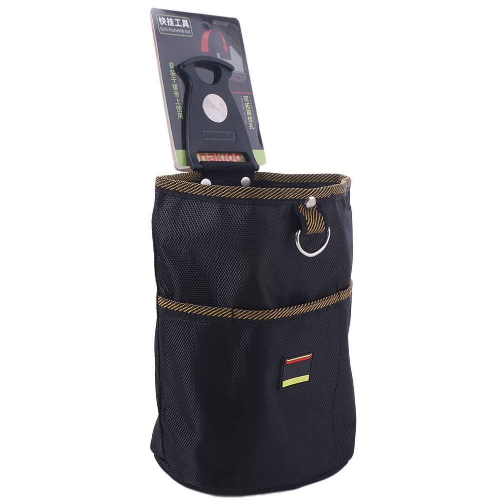 Removable Electrician Tools Storage Bag Waist Hanging Nail Bag Nylon Tool Waist Bag  Parts Bag