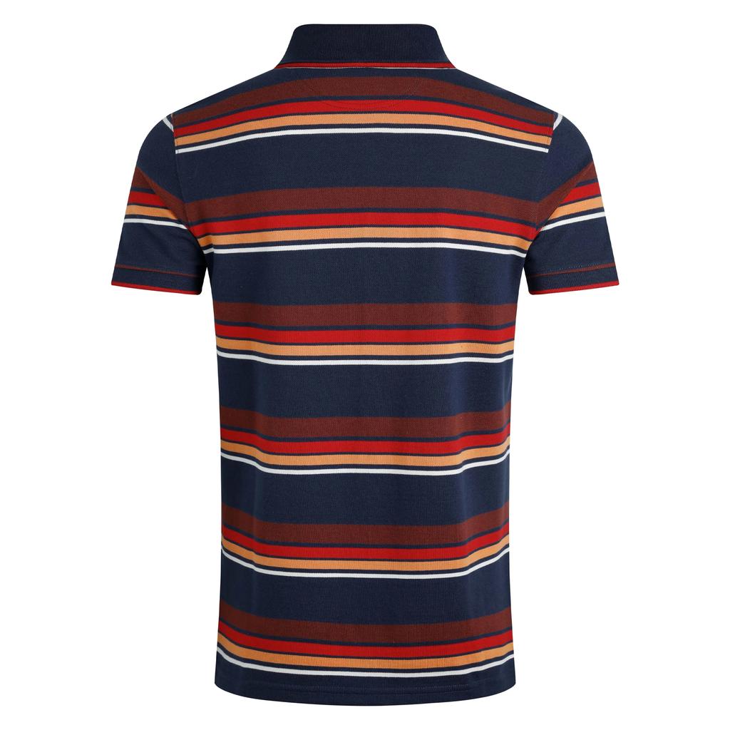 Weird Fish Herr Solbury Randig Ekologisk Bomull Pikétröja