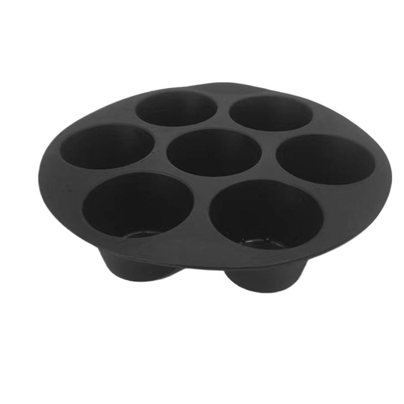 Air Fryer Accessories 7-hole 1 Pcs Cake Cup Silicone Round Muffin Baking Cake Baking Tray Mold Ice Cubes Kitchen