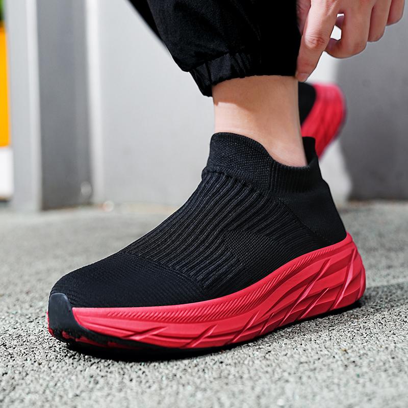 Women's Sneakers Slip On Men Socks Shoes Breathable Couple Running Shoes Lightweight Soft Footwear Casual