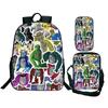 Spiel Gorilla Tag Druck Rucksack mit Umhängetasche Federmäppchen Jungen Lustiger Cartoon Schultasche Wasserdicht Kinder Schulrucksack 3er Set