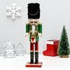 Christmas Nutcrackers Ornament Small Wooden Soldier Christmas Decorations Nutcrackers Figure Ornament for Table Shelf