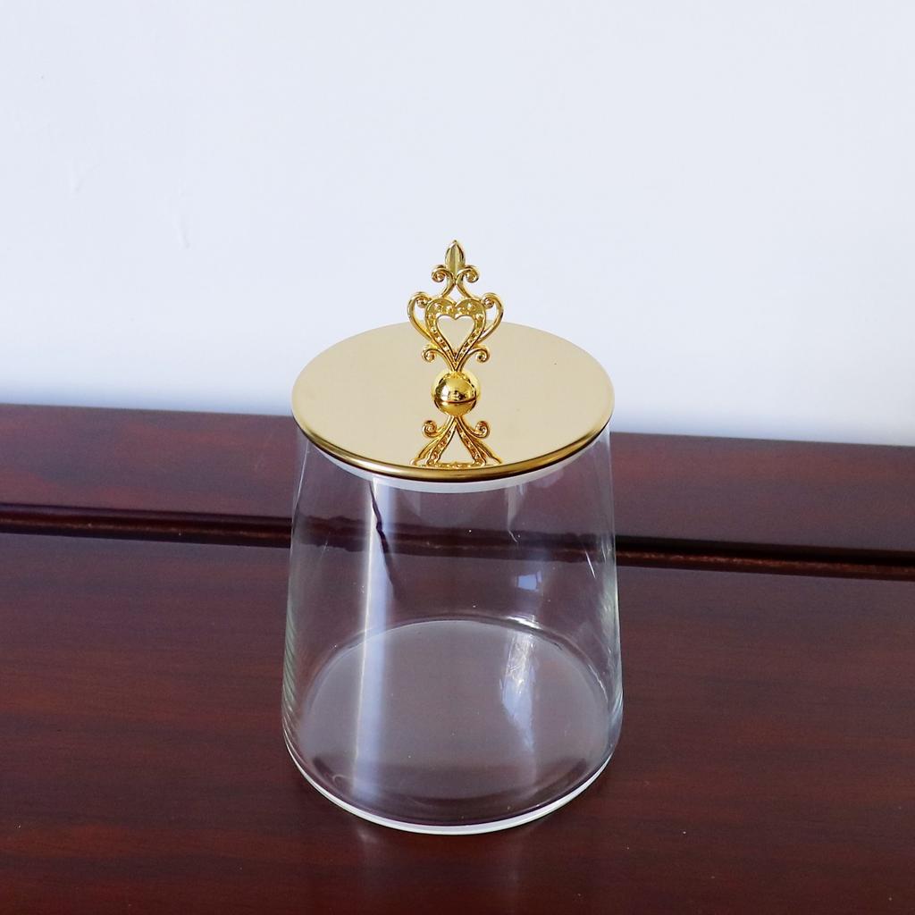 Aufbewahrungsglas aus klarem Glas mit Deckel Goldener Elch Bonbonglas Zuhause Multifunktional Nuss Kaffeebohne Kräuter Aufbewahrungsflasche Küchenbehälter