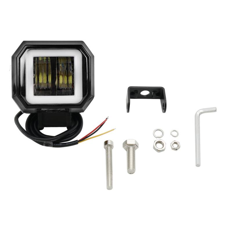 2/1Pcs 12V-80V Waterproof Round Angel Eyes LED Light Portable Spotlights Motorcycle Offroad Truck Driving Car Boat Work Light