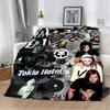 Tokio Hotel Rocková kapela Bill Kaulitz Tištěná deka Piknikové deky Teplá deka Měkká a pohodlná deka Domácí cestovní dárek