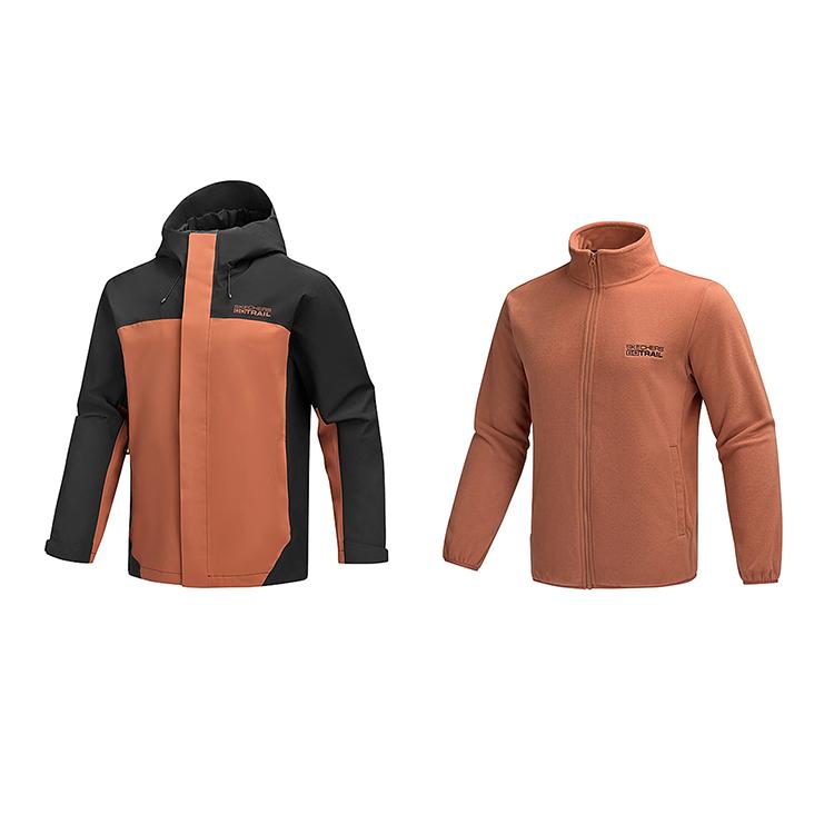 Skechers 3 In 1 Hooded Zipper Long Sleeve Waterproof Windproof Breathable Warm Rain Jacket Men jackets P425M160-0614 M
