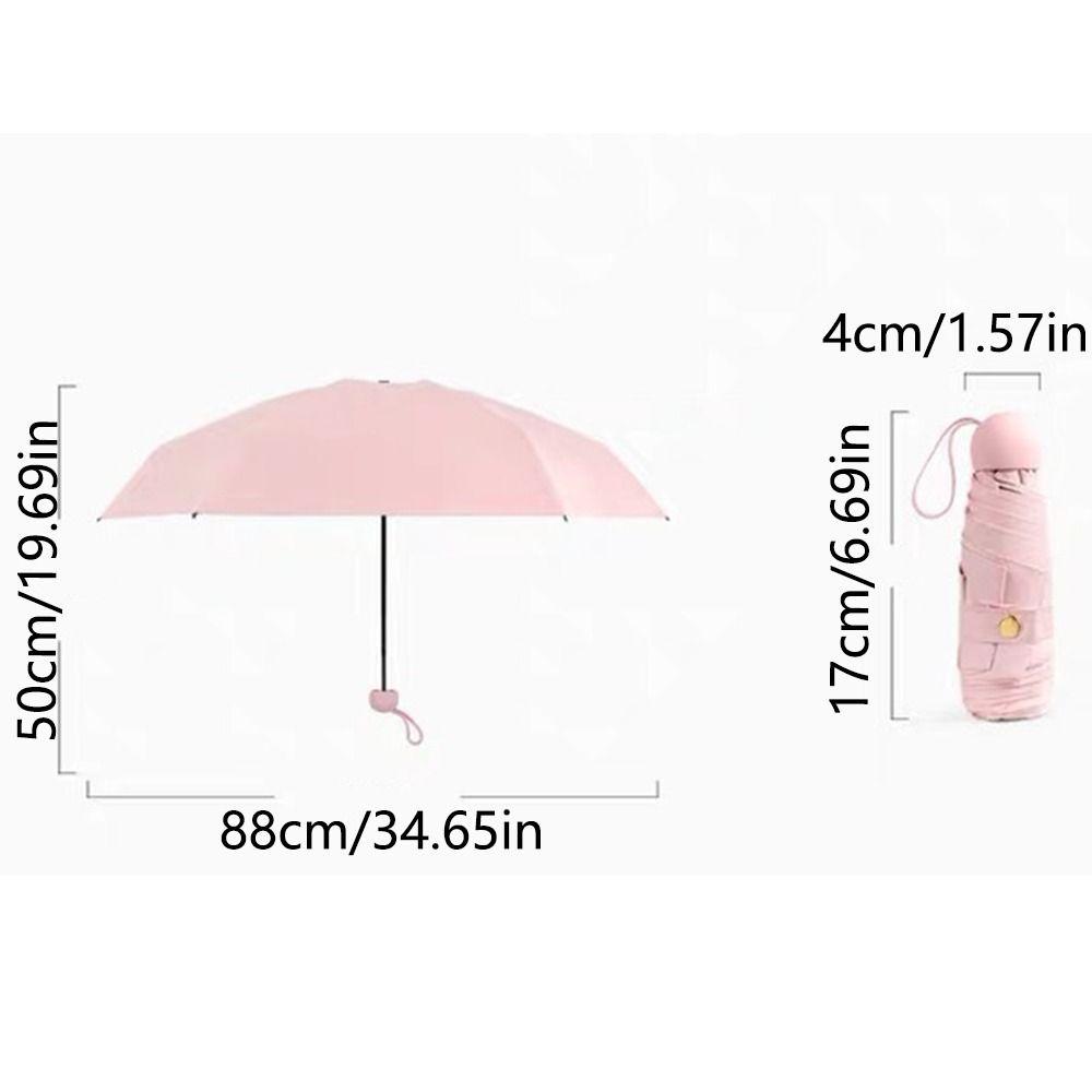 6/8 Ribs Travel Umbrella Mini Mini Folding Umbrella Waterproof Sun & Rain Pocket Umbrella Outdoor