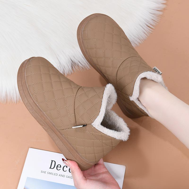 2025 New Snow Boots Winter Velvet Thickened Comfortable Warm Cotton Shoes Casual Non-slip Boots Short Women's Cotton Shoes