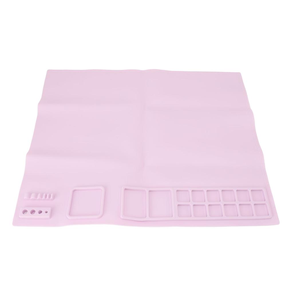 Silicone Painting Mat 51x42.6cm Roseate Flexible Reusable Silicone Art Mat with Palette for Drawing 