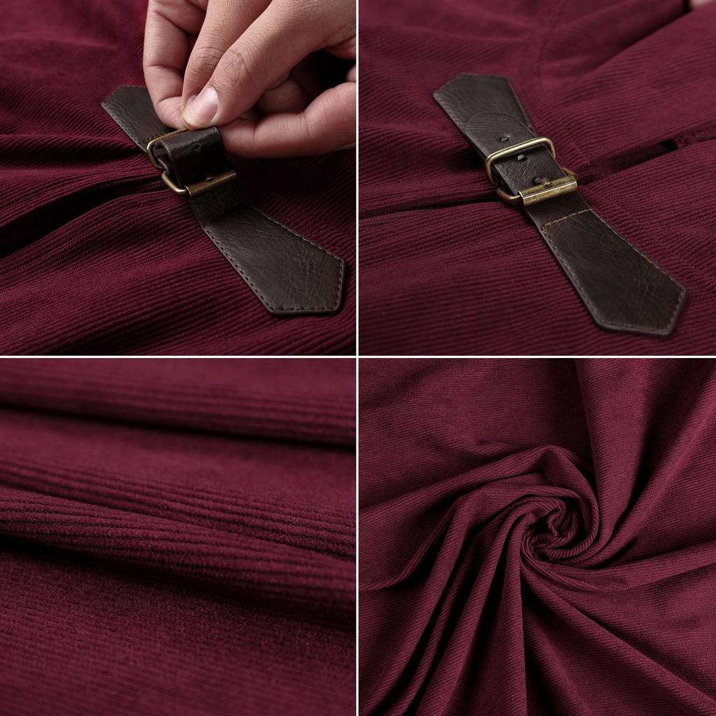 Unisex Medieval Vintage Halloween Cloak Corduroy Cosplay Performance Cloak Stage Costume
