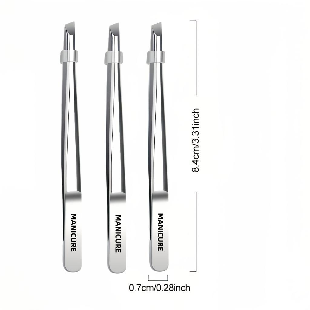 Xiaomi Stainless Steel Slant Tip Tweezers Suitable for Eyebrow Mustache & Facial Hair Trimming Heavy-Duty Eyebrow Clip Makeup Tools