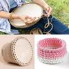 2pcs Crochet Basket Base 5.5" Round Wooden Crochet Bag Bottom Circle Wooden Basket Bottom for DIY Basket Crochet Bag Weaving