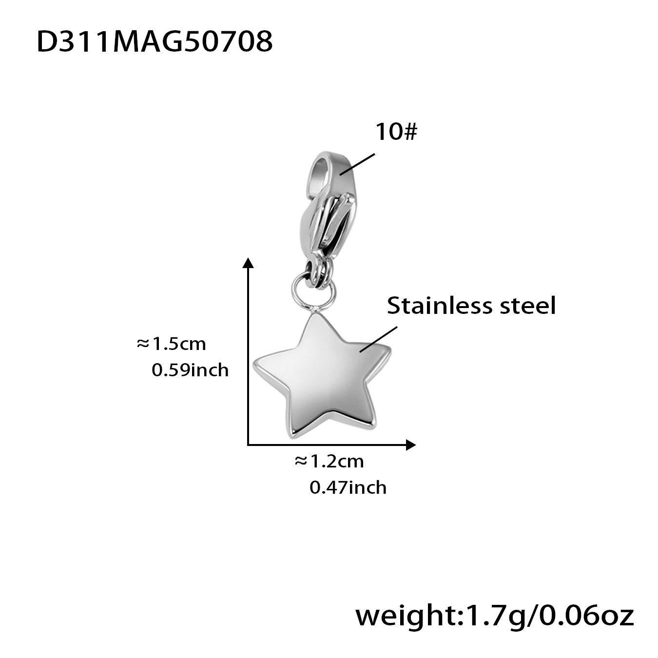 Qiong Yao Stainless Steel Multi-Style Pendant Jewelry Set - DIY Bracelet & Necklace Accessories