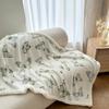 New double-layer cationic jacquard butterfly-dyed multi-functional blanket Tafu wool lamb wool blanket