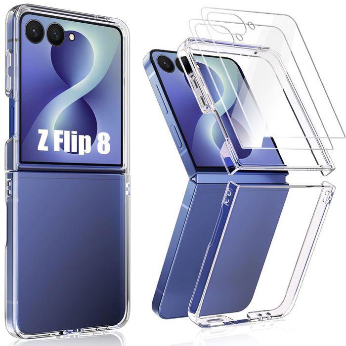 Case for Samsung Galaxy Z Flip 8, Shockproof Anti-Scratch Hard Protection - 2 Tempered Glasses