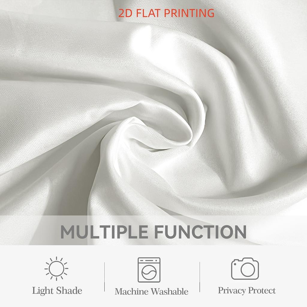 2Pcs Polyester Red Rose Vibrant Printing Window Curtains Birthday Party Decoration Backdrop Drapes for Living Room