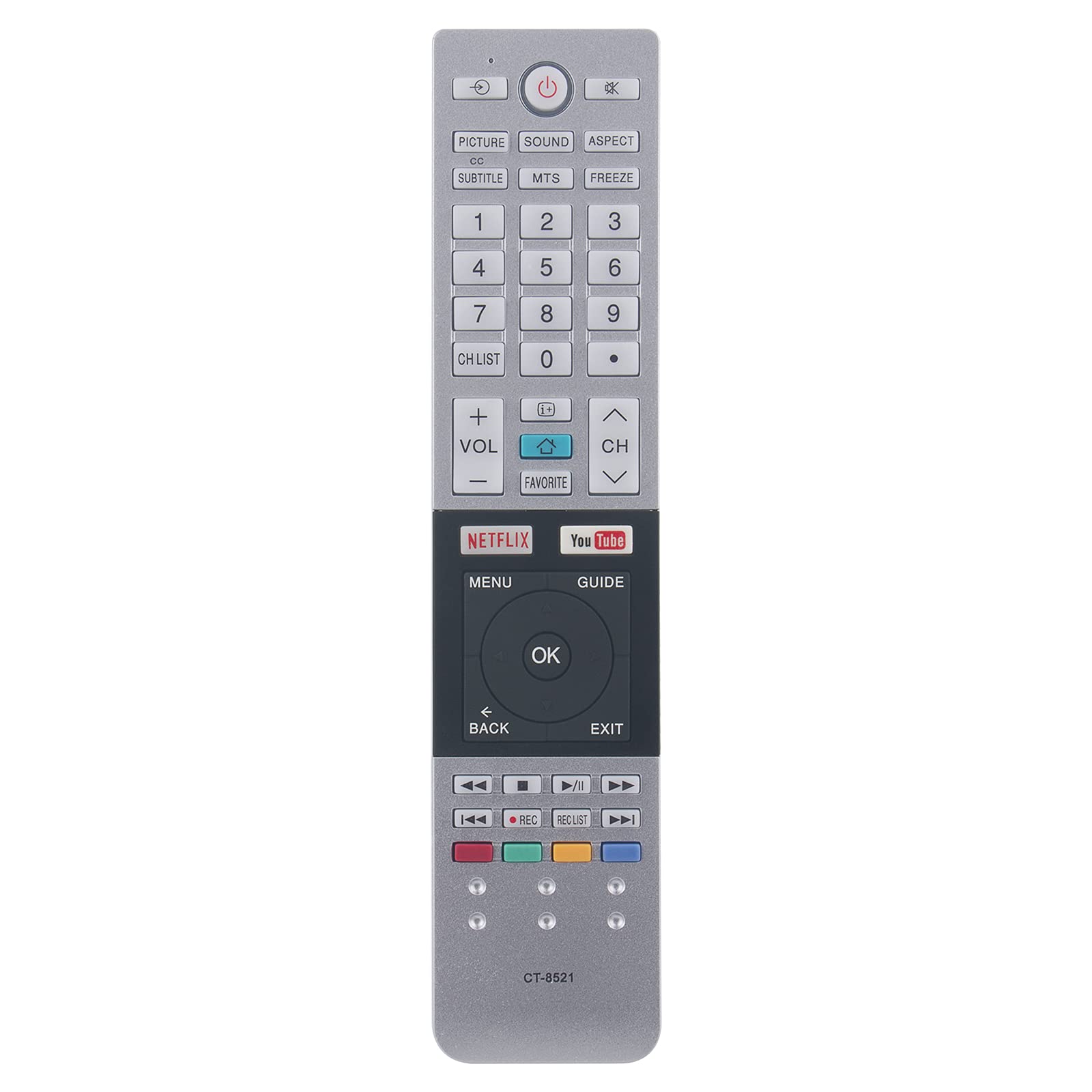 

CT-8521 TV Remote Control for TOSHIBA Replacement Television Remote Control A