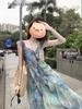 Seaside Resort Style Flutter Sleeve Camisole Dress - Women's Summer 2026 Waist-Cinched Irregular Fairy Dress