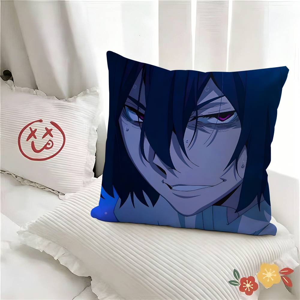 Pc Anime Fyodor D From BBungo Stray Pillow Case Fashion Square Pillowcase Bedroom Sofa Room Ins Decoration Leisure