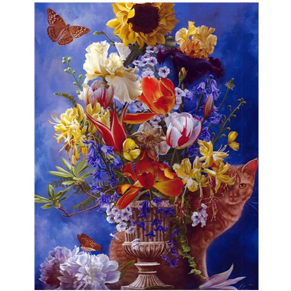 Diamant-Stickerei helle Blume 5D Diamant Mosaik Malerei moderne Blume Kreuzstich