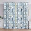 2 Panels Ethnic Style Pattern Splicing Printed Curtains   Shade and Privacy Protection   Suitable for Decorating Various Rooms