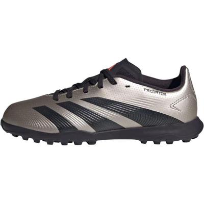 PREDATOR LEAGUE Abrasion Resistant Low Top Kids' Soccer Shoes Silver Black Kids' Sneakers IF6414