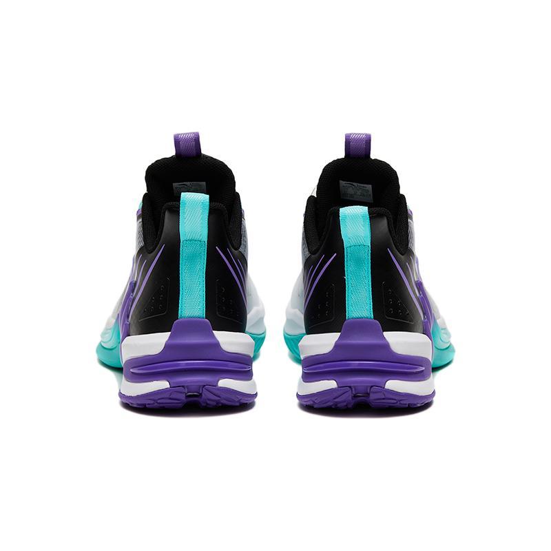 New Anta Abrasion Resistant Breathable Mid Top Children's Basketball Shoes Grass Purple White 312321118H-7