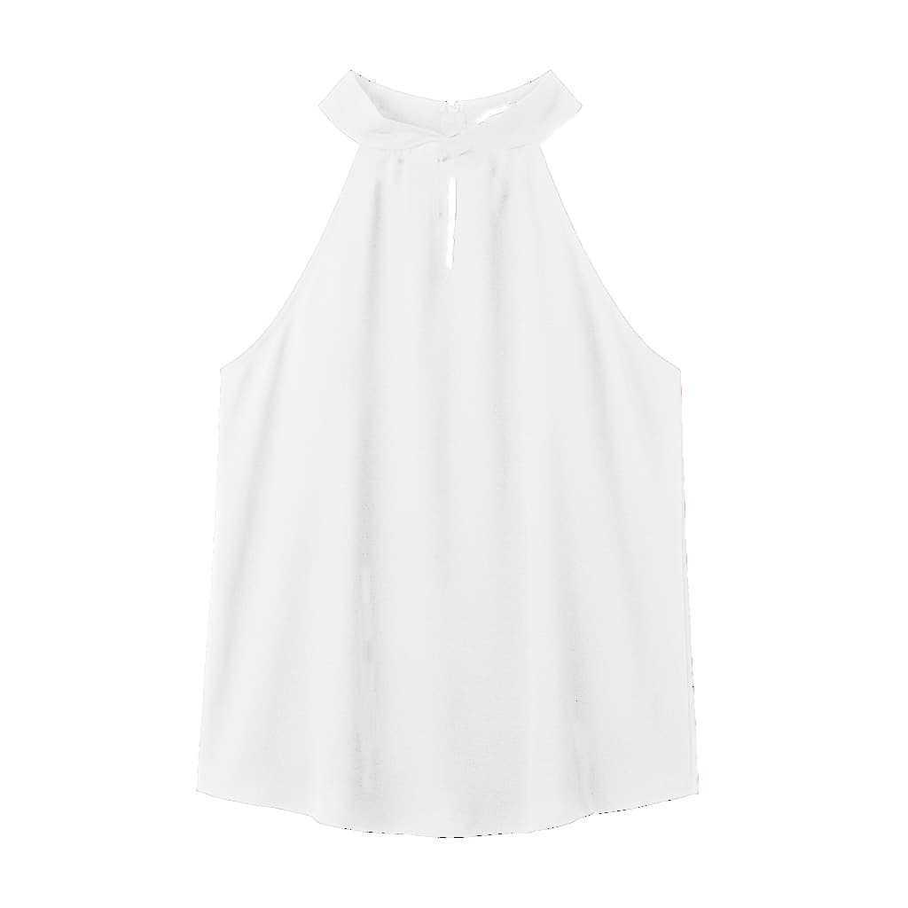 2026 European-American Women's Summer Solid Lace-up Sleeveless Tank Top