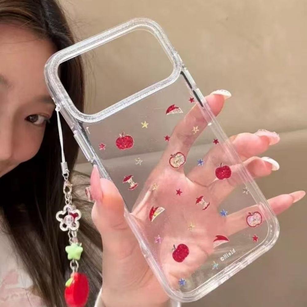 Korean ins gilt star apple suitable for iphone17promax double layer apple 16pro mobile phone case
