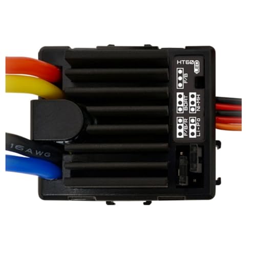 Hi-Tec HT60 (Deans T-Plug Connector) Waterproof Brushed Motor ESC 61170 Amplifier Brushed Motor Speed ??Controller for RC Cars, 1/10, 1/12, 1/16 Scale