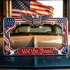 1/2Pcs US 250th Anniversary License Plate Frame, Rust-proof Car Tag Holder Gift for Patriots Festival Celebrations Anniversaries