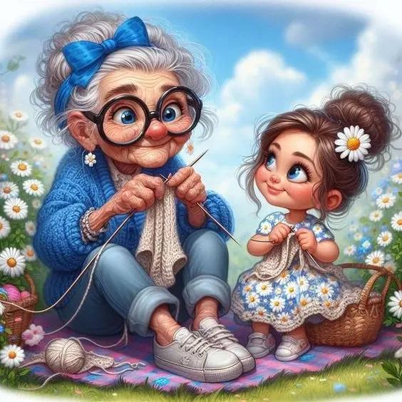 

Мультфильм Счастливая бабушка и внучка 5D Полный круглый набор для алмазной живописи Пожилые люди и дети Сделай сам Сверла Мозаика Вышивка крестом round 30x30cm красный