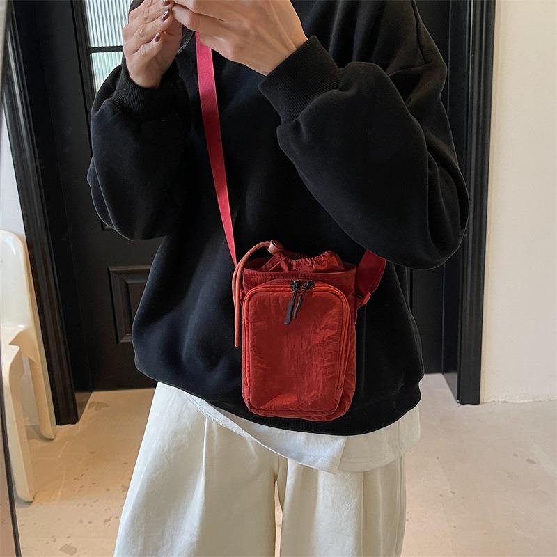 Casual versatile small square bag spring new fashion canvas small square bag high-end trend messenger bag