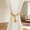1 Pezzo Sganci tenda regolabile, Sgancio tenda in corda intrecciata con ciondolo a sfera, Supporto decorativo per tende per finestre di stanze, Tende