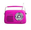 Bluetooth Radio With Metal Handle Vintage Cuisine Magenta Mat