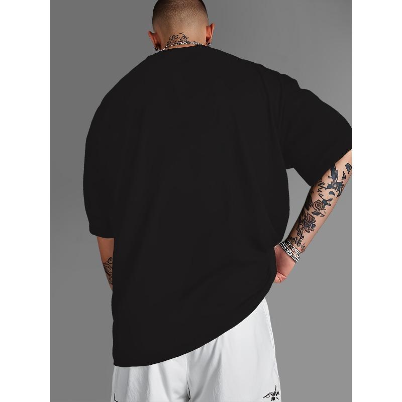 European Size Men'S Outdoor Casual Short-Sleeve T-Shirt Featuring an Industrial Metal Rock Warrior Graphic, a Trendy And Minimalist Base Layer.