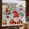 Winter Home Decor Christmas Gnome Window Cling Waterproof Snowflake Glass Decal Pattern Stickers Faceless Dwarf Static Sticker for Holiday