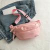 Waist Bag Women New Canvas Leisure Portable Zipper Korean Style Canvas Chest Bag Shoulder Bag Waist Bag Premium