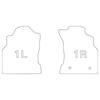 Clazzio New Rubber 3D Front Floor Mats 2PC Set 9ABAS1200K for Toyota Hilux GUN125 (2017-2026) / All-Weather Waterproof TPE Floor Tray