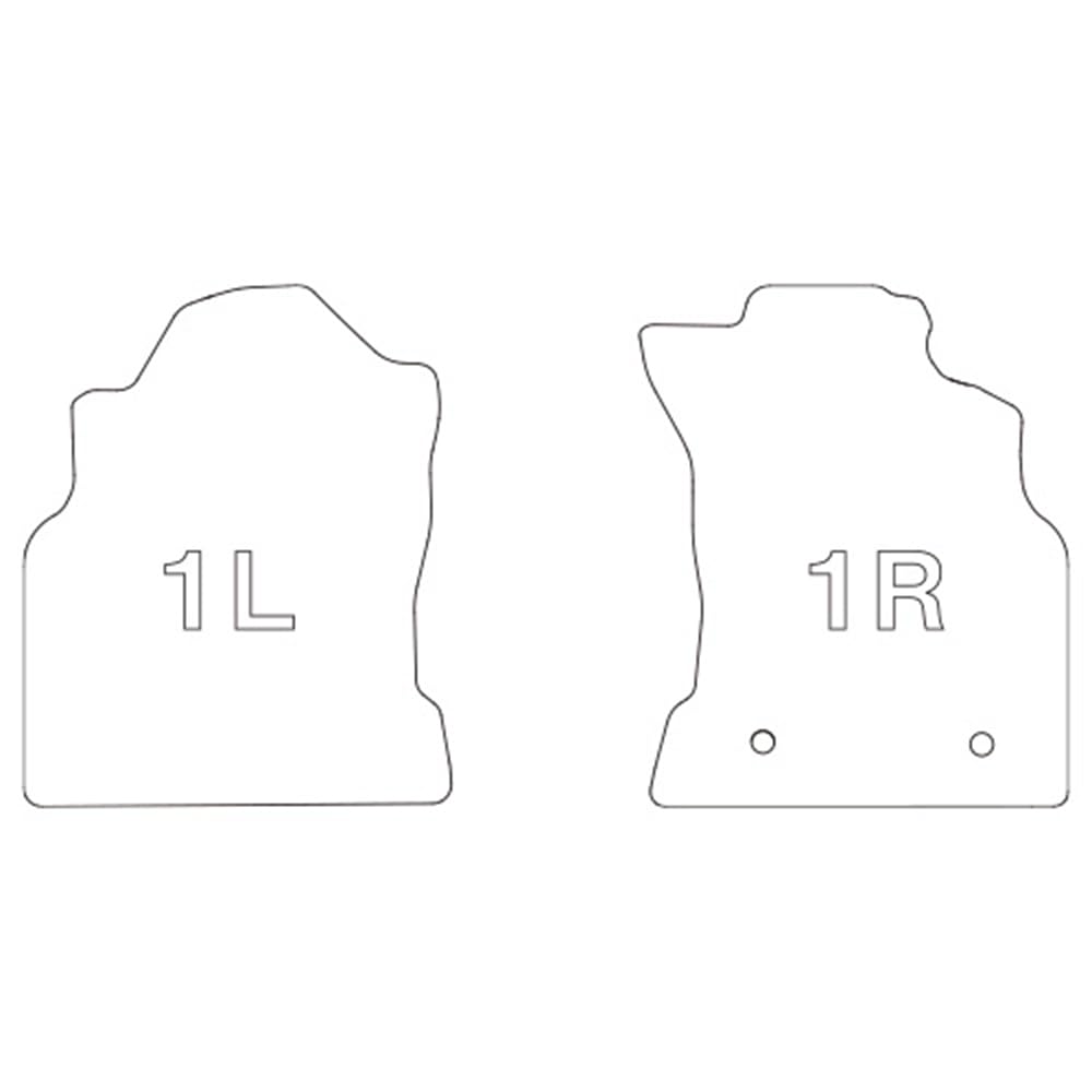 Clazzio New Rubber 3D Front Floor Mats 2PC Set 9ABAS1200K for Toyota Hilux GUN125 (2017-2026) / All-Weather Waterproof TPE Floor Tray