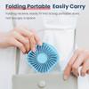 Hanging Neck Mini Fan LOGO Customization Cooling Small Fan Foldable Portable USB Rechargeable Handheld Fan with Makeup Mirror